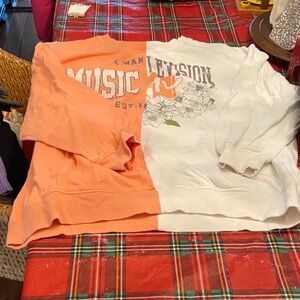 MTV Kids Sweatshirt - Orange and White